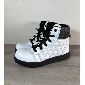 Avenger Metro 8" Tall Womens Size 8.5 White Carbon Nano Safety Toe Working Boots